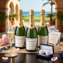 Etiquetas Para Vinos Espumosos Último Swing Antes de la Boda de Golf