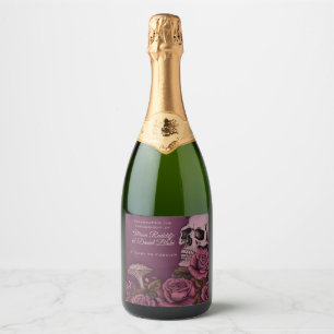 Etiquetas Para Vinos Espumosos Un brindis a la eternidad, boda gótica púrpura