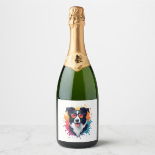Etiquetas Para Vinos Espumosos Un lindo collar de frontera para perros [RB#10009]