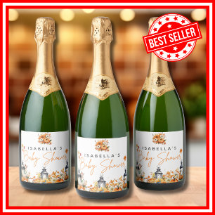 Etiquetas Para Vinos Espumosos Un pequeño calabaza cae en el otoño de Baby Shower