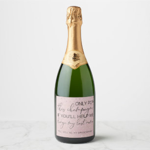 Etiquetas Para Vinos Espumosos Usted será mi dama de honor