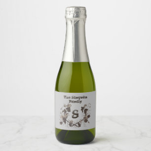 Etiquetas Para Vinos Espumosos Uvas de cosecha de vintage y vinos Blancos Negros