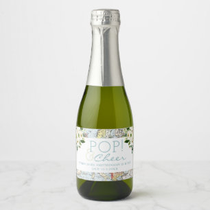 Etiquetas Para Vinos Espumosos Viaje Baby Shower Pop Cheer Mini Botella de