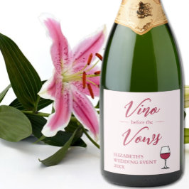 Etiquetas Para Vinos Espumosos Vino Antes de los Votos Despedida de Soltera/Brunc