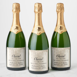 Etiquetas Para Vinos Espumosos Vino Burbujeante Personalizado con Purpurina para 