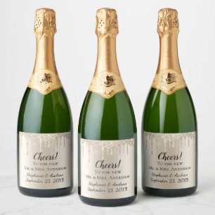 Etiquetas Para Vinos Espumosos Vino Burbujeante Personalizado con Purpurina para 