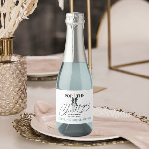 Etiquetas Para Vinos Espumosos Vino Espumoso Teal Bridal Shower Mini Espumoso