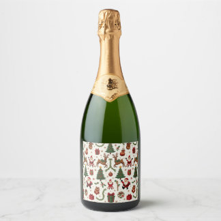 Etiquetas Para Vinos Espumosos Vintage Christmas Sparkling Wine Bottle Labs