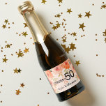 Etiquetas Para Vinos Espumosos Watercolor Floral Birthday Mini<br><div class="desc">Flores acuarelas naranjas de moda y hojas elegantes acentúan estas etiquetas personalizadas de botellas de vino espumoso. COINCIDIENDO con los artículos de nuestra tienda.</div>