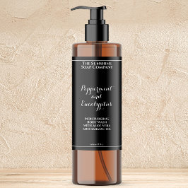 Etiquetas Para Vinos Espumosos Waterproof curly font black cosmetics bottle label