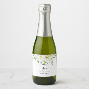 Etiquetas Para Vinos Espumosos White Daisy Baby Shower Gracias Por Favor