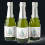 Etiquetas Para Vinos Espumosos Winter Watercolor Nutcracker ballet Merry Christma<br><div class="desc">Winter Watercolor Ballet Nutcracker Bebé navideño</div>