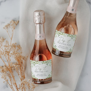 Etiquetas Para Vinos Espumosos Woodland Greenery Baby Shower