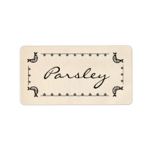 Etiquetas Parsley de estilo vintage