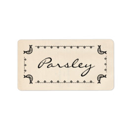Etiquetas Parsley de estilo vintage