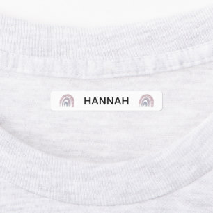 Etiquetas Pastel Rainbow Custom Name School Kids Clothing