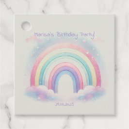 Etiquetas Pastel Rainbow Favor para la fiesta de c
