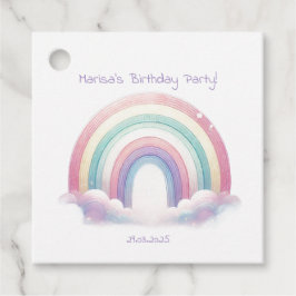 Etiquetas Pastel Rainbow Favor para la fiesta de c
