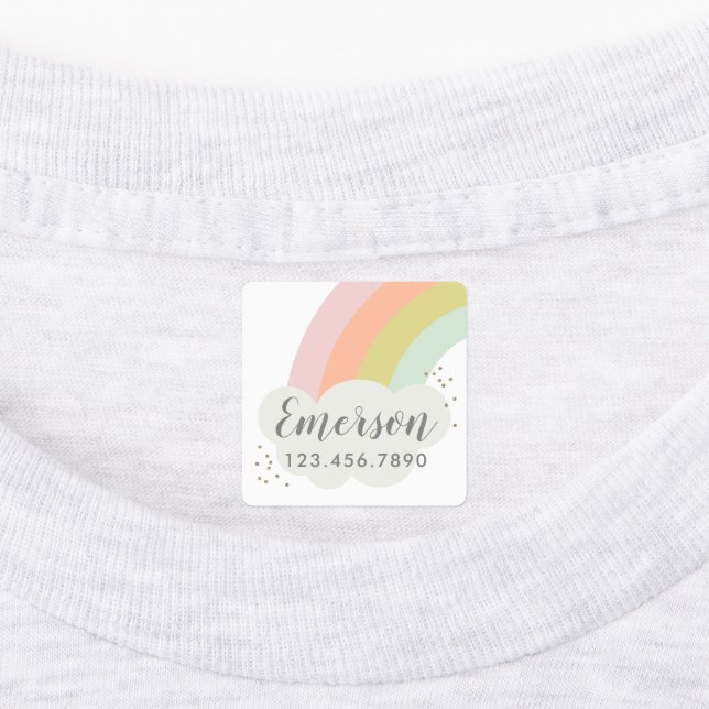 Etiquetas Pastel Rainbow Kids (Fijada)