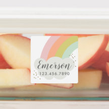 Pastel rainbow kids waterproof sticker