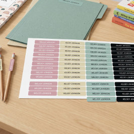 Etiquetas Pasteles de Aula Coloreados Código de Color de Niñ