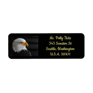 Etiquetas Patriotic Bald Eagle Return Address
