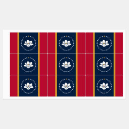 Etiquetas Patriotic labels with flag of Mississippi