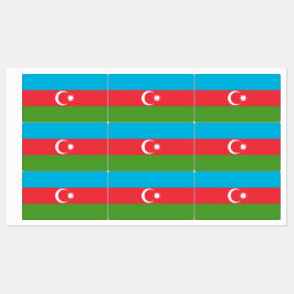 Etiquetas patrióticas con bandera de Azerbaiyán