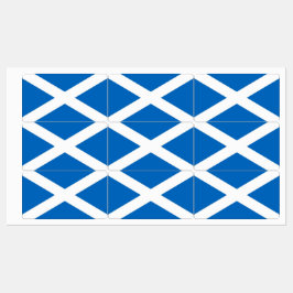 Etiquetas patrióticas con bandera de Escocia