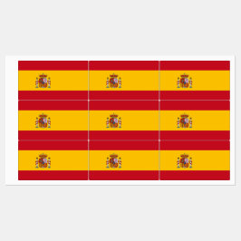 Etiquetas patrióticas con bandera de España