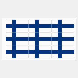 Etiquetas patrióticas con bandera de Finlandia