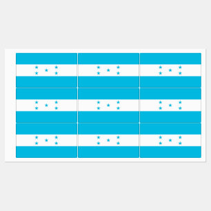 Etiquetas patrióticas con bandera de Honduras