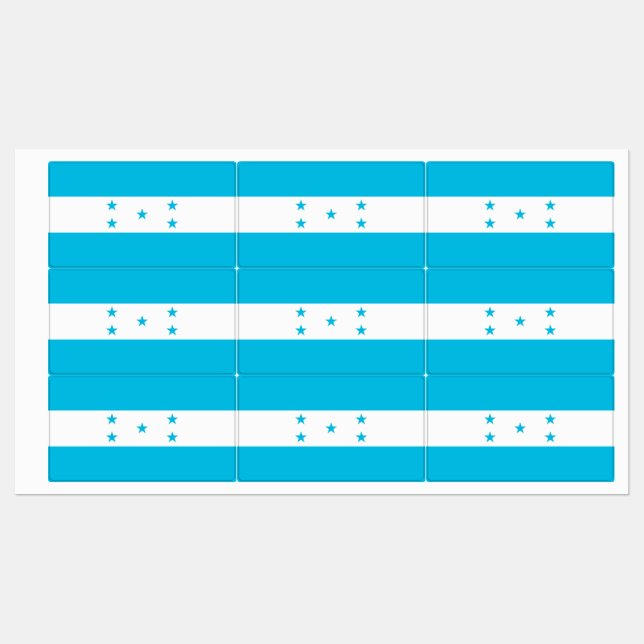 Etiquetas patrióticas con bandera de Honduras (Hoja)