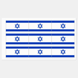 Etiquetas patrióticas con bandera de Israel