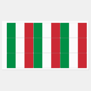 Etiquetas patrióticas con bandera de Italia