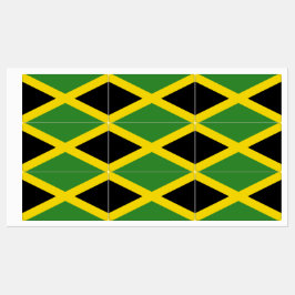Etiquetas patrióticas con bandera de Jamaica