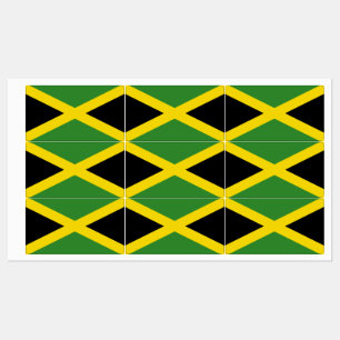 Etiquetas patrióticas con bandera de Jamaica
