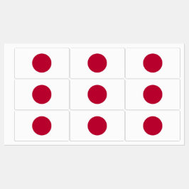 Etiquetas patrióticas con bandera de Japón