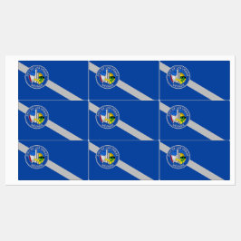 Etiquetas patrióticas con bandera de Las Vegas