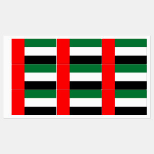 Etiquetas patrióticas con bandera de los EAU