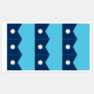 Etiquetas patrióticas con bandera de Minnesota
