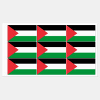 Etiquetas patrióticas con bandera de Palestina