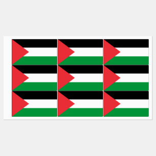 Etiquetas patrióticas con bandera de Palestina