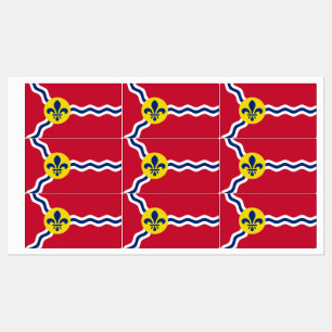 Etiquetas patrióticas con bandera de San Luis, Mis