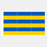 Etiquetas patrióticas con bandera de Ucrania