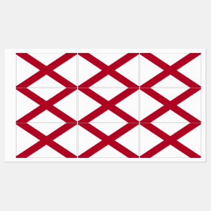 Etiquetas patrióticas con bandera del estado de Al
