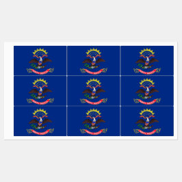 Etiquetas patrióticas con bandera del estado de Da