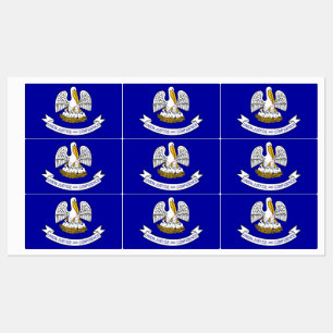 Etiquetas patrióticas con bandera del estado de L