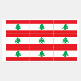 Etiquetas patrióticas con bandera del Líbano