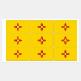 Etiquetas patrióticas con bandera del Nuevo Estado